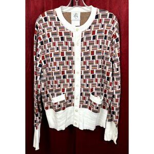 Sz BB4 L Black Fleece Cotton Knit Cardigan Yacht Flag Thom Browne Brooks Boating